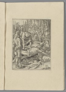 Kristus naulittiin ristille The Little Passion (sarjan nimi) Passio Christi Ab Alberto Durer Nurenburgensi Effigiata (sarjan nimi) tekijältä Anonymous