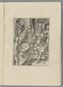Kristus Hannakselle De kleine Passie (sarjan nimi) Nürnbergin Albert Durerin esittämä Kristuksen kärsimys (sarjan nimi) tekijältä Anonymous