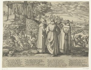 Hanhet jahtaavat kettuja, noin 1572 tekijältä Anonymous