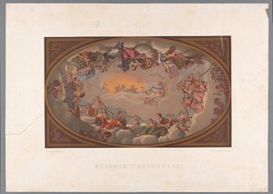 Trêveszaalin kattomaalaus Binnenhofissa Ceiling Trèves -huone (otsikko esineessä)
