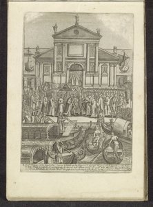 Doge en Serenissima Signoria voor de kerk van San Giorgio Maggiore te Venetië Scenes uit het Venetiaanse leven (sarjan nimi) Habiti d