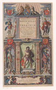 Julkisivu viiden väestöryhmän persoonallisuuksilla Nimisivu: Johannes Janssonius, Novus atlas, Sive theatrum (...) Tomus quartus, 1646 tekijältä Anonymous