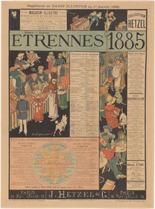 J. Hetzel & Cien rahastoluettelo Pariisissa Etrennes 1885 (otsikko esineessä) tekijältä Anonymous