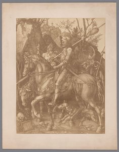 Valokuvakopio Albrecht Dürerin kaiverruksesta Knight, Death and Devil tekijältä Anonymous