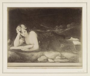 Kuvakopio Antonio da Correggion jälkeisestä maalauksesta, joka kuvaa Maria Magdaleenan katumusta ROMA – Maddalena Correggio, Galleria Borghese (otsikko esineessä) tekijältä Anonymous