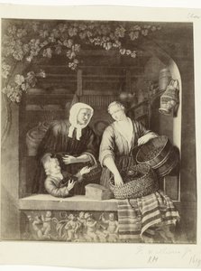 Valokuvakopio Frans van Mieris II:n maalauksesta The Grocery Musee d
