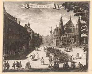 Näkymä Binnenhofille Haagissa Binnenhof (otsikko esineessä) tekijältä Anonymous
