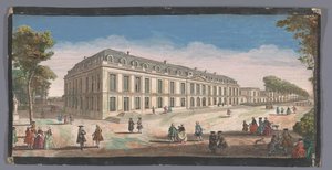 Näkymä Château de Choisyn puutarhasta nähtynä Vüe ​​​​de la Maison Royalle de Choisy du côté du jardin (otsikko esineessä) tekijältä Anonymous