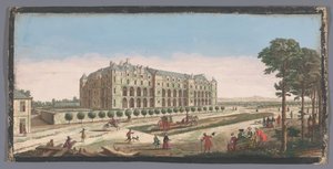 Näkymä Château de Madridille Pariisissa Vue du Chateau Royal de Madrid (otsikko esineessä) tekijältä Anonymous