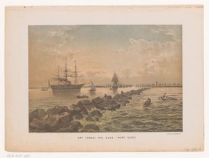 Näkymä Suezin kanavalle Port Saidissa Suezin kanava (Port Said) (otsikko esineessä) tekijältä Anonymous