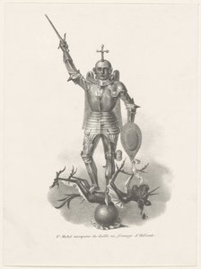 Pyhä Mikael valloittaa paholaisen hollantilaisella juustolla, 1830 St. Michel vainqueur du diable au fromage d