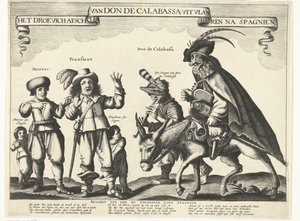 Don de Calabassan surulliset jäähyväiset Flanderista ja paluu Espanjaan, 1646 Droevich jäähyväiset Don de Calabassalle Flanderista Spagnienin jälkeen (otsikko esineessä) tekijältä Anonymous