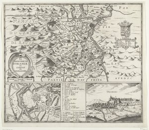 Orangen ruhtinaskunnan kartta, 1639 La Principaute d