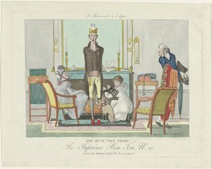 Le Supreme Bon Ton, 8 asteen lämpömittari, 1800-1815, nro 20: Kyllä, on kylmä. tekijältä Anonymous