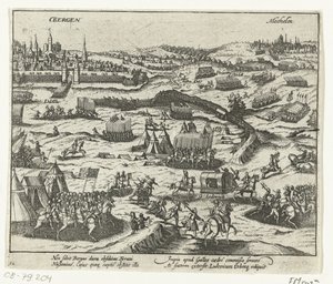 Louis Nassaulainen lähtee Bergenistä vuonna 1572 tekijältä Anonymous