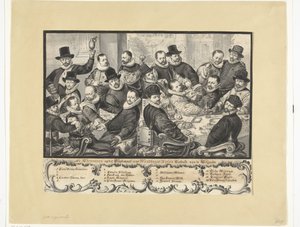 Handboogdoelenin upseerien ateria Amsterdamissa, 1586 tekijältä Anonymous