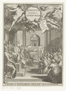 Minerva ja Kneeling Scholars Dissertatio juridica inauguralis (otsikko esineessä) tekijältä Anonymous