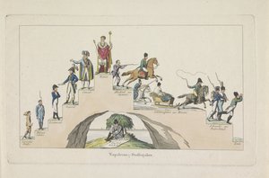 Napoleonin levenhihna, 1814 Napoleons - Stufen Jahre (otsikko esineessä) tekijältä Anonymous