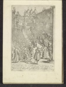 Optocht op het San Marcoplein te Venetië Scenes uit het Venetiaanse leven (sarjan nimi) Habiti d