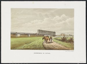 Vanha IJsselin silta lähellä Zutphenia, 1865 Rautatiesilta Westervoortissa (otsikko esineessä) Päärautatiesillat Alankomaissa (sarjan nimi) tekijältä Anonymous