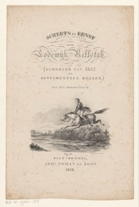 Hevonen hyppää joen yli Nimisivu: Lodewijk Rellstab, Banter and Seriousness, 1838 tekijältä Anonymous