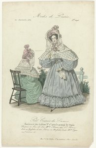 Petit Courrier des Dames, 20. syyskuuta 1834, nro 1095: Hat in Pou de Soi (...) tekijältä Anonymous