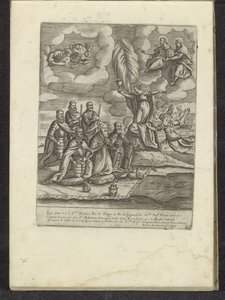 Pius V, Philip II, Alvise I Mocenigo, Sebastiano Vernier, Marcantonio Colonna ja itävaltalainen Don Juan polvistumassa uskon edessä Kohtauksia venetsialaisesta elämästä (sarjan nimi) Habiti d