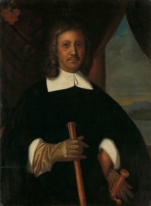 Jan van Riebeeckin (1619-77) muotokuva. Hyväntoivon niemen ja Malakan komentaja ja Batavian ylimmän hallituksen sihteeri tekijältä Anonymous