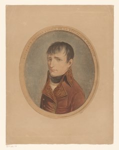 Muotokuva Napoleon I Bonapartesta, Fransenin Keizeristä Bonaparte Ranskan tasavallan ensimmäinen konsuli (otsikko esineessä) tekijältä Anonymous