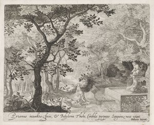 Pyramus ja Thisbe Kohtauksia elokuvasta Ovidin Metamorphoses (sarjan nimi) tekijältä Anonymous