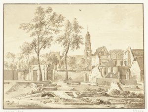 Rauniot Delftissä ruutikatastrofin jälkeen, 1654 tekijältä Anonymous