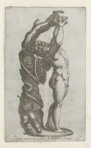 Sculptuur van Amor die druiven plukt Cupido murrosikäinen Io Baptiste Lugarin talossa (otsikko esineessä) Antiikkiveistoksia Roomassa (sarjan nimi) Ikonit Rooman kaupungin muinaisista patsaista, joita nähdään julkisilla paikoilla (sarjan nimi) tekijältä Anonymous