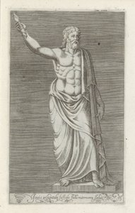 Jupiterin veistos Jupiterin marmoripatsas, joka seisoo Capitolin huipulla (otsikko esineessä) Antiikkiveistoksia Roomassa (sarjan nimi) Ikonit Rooman kaupungin muinaisista patsaista, joita nähdään julkisilla paikoilla (sarjan nimi) tekijältä Anonymous