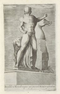 Sculptuur van een van de Dioscuren op het Quirinaal te Rome Bucephalus & Alexander suuri työ (...) (otsikko esineessä) Antiikkiveistoksia Roomassa (sarjan nimi) Ikonit Rooman kaupungin muinaisista patsaista, joita nähdään julkisilla paikoilla (sarjan nimi) tekijältä Anonymous