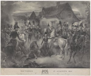Boutersemin taistelu, 1831 Bautersem 12. elokuuta 1831 (otsikko esineessä) tekijältä Anonymous