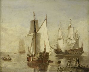 Speeljacht (Peasure Yacht) ja sotalaiva tekijältä Anonymous