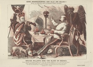 Sarjakuva Keisari Wilhelm I:stä ja Bismarckista, 1870 Saint William