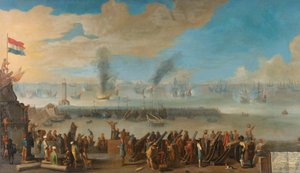 Taistelu Livornon lähellä (14. maaliskuuta 1653) tekijältä Anonymous