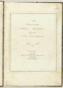 Sivun otsikko voor: The regeneration of Holland, 1799 Hollannin uudestisyntyminen: peili kaikille uudestisyntyneille kansoille (otsikko esineessä) Hollandia Regenerata (Italyanse kopie) (sarjan nimi) tekijältä Anonymous