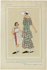 Hyvin pariisilainen, 1923, nro 6: 11.-SOEURETTE. - 1. Valkoinen Crisseldy-mekko... tekijältä Anonymous
