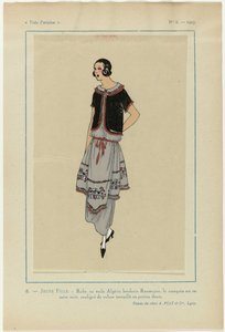 Hyvin pariisilainen, 1923, nro 6: 8. NUORI TYTÖ. - Algerian hunnumekko... tekijältä Anonymous