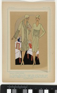 Hyvin pariisilainen, 1928, nro 8: Luomuksia LUCIEN LELONG / 6. - TEEHUONE... tekijältä Anonymous