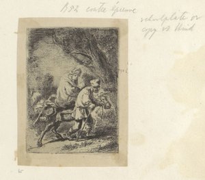 Lento Egyptiin: Small Plate Recueil de Rembrandt, H. L. Basan, 1807/1808, 65 (124) (sarjan nimi) Recueil de quatre-vingt-cinq estampes originales (sarjan nimi) tekijältä Anonymous
