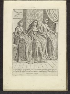 Vrouw van de doge met twee vrouwen Scenes uit het Venetiaanse leven (sarjan nimi) Habiti d