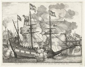 Zeilschip, naar rechts; intocht van Ferdinand te Gent vuonna 1635 (nro 38) Oi laiva, uudet aallot vievät sinut mereen: mutta mikään ei ole sen Hänen hallinnassa, jota pelkäät johtaa (nimi esineessä) Muiden merimiesten voittoisa laiva tekijältä Anonymous