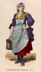 Ydinmyyjä vuonna 1774 (saksanpähkinät) - Saksanpähkinämyyjä vuonna 1774 - yksityinen kokoelma tekijältä Anonymous Anonymous