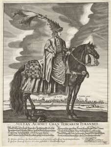 Ahmet III - Sulttaani Ahmed III (1673-1736) - Nimetön - 1710 - Kuparikaiverrus - 37,5x28 - Yksityiskokoelma tekijältä Anonymous Anonymous