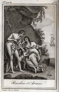 Bacchus et Ariane (Bacchus ja Ariadne) Kaiverrus vuodelta 1819 Charles Albert Demoustier