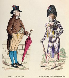 Porvarillisen ja uskomattoman juhlapuvun puku 1788 - yksityinen kokoelma tekijältä Anonymous Anonymous
