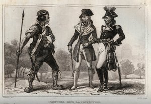 Puvut sopimuksen mukaisesti. Kaiverrus vuodelta 1859 Le Mondessa. Kaikkien kansojen historia kaukaisimmista ajoista nykypäivään." M. E. de Lostalot-Bachoue (Lostalot Bachoue). Yksityinen kokoelma. tekijältä Anonymous Anonymous